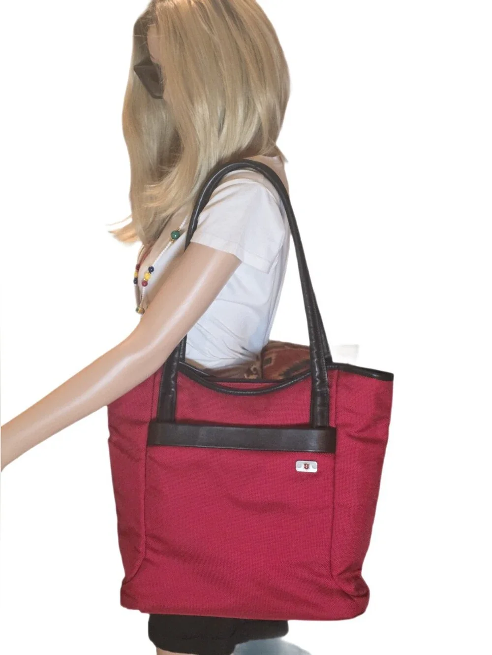 Victorinox Mobilizer NXT 4.0 Large Canvas Tote Bag - Red & Black EUC
